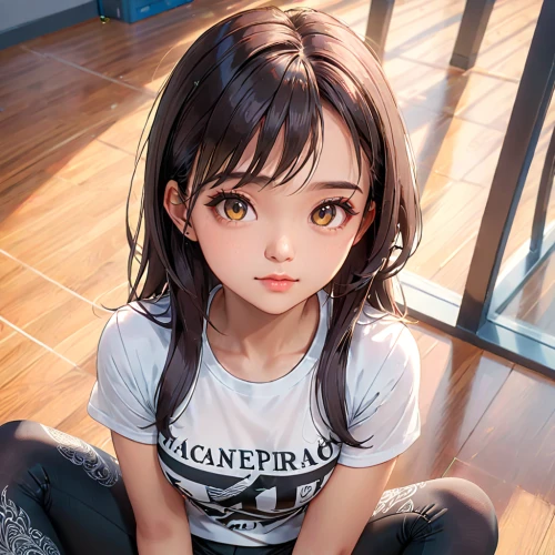 girl in t-shirt,girl sitting,worried girl,honmei choco,girl studying,girl portrait,isolated t-shirt,sitting,hinata,tshirt,sitting on a chair,girl drawing,heterochromia,innocence,girl with speech bubble,unknown,converse,anime japanese clothing,eurasian,anime girl,Anime,Anime,General