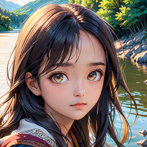 girl on the river,little girl in wind,girl portrait,fantasy portrait,portrait background,maya,world digital painting,child portrait,studio ghibli,game illustration,mulan,moana,child girl,eurasian,worried girl,digital painting,ashitaba,mystical portrait of a girl,vanessa (butterfly),girl on the boat,Anime,Anime,General