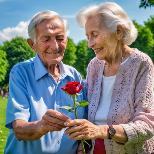 care for the elderly,old couple,elderly people,holding flowers,floral greeting,grandparents,flower arranging,caregiver,picking flowers,elder berries,as a couple,old country roses,couple - relationship,respect the elderly,elderly,older person,true love symbol,pensioners,handing love,70 years,Photography,General,Realistic