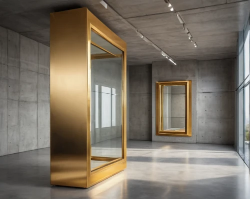 metallic door,gold wall,gold stucco frame,hinged doors,gold lacquer,sliding door,elevators,gold bar shop,room divider,vitrine,glass wall,hallway space,doors,bronze wall,revolving door,steel door,metal cabinet,golden frame,gold shop,mirror house,Photography,General,Realistic