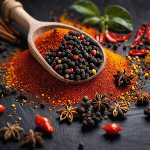 chili powder,colored spices,sichuan pepper,five-spice powder,chili oil,spice mix,indian spices,punjena paprika,paprika powder,peppercorns,rose hip ingredient,berbaceous,spices,crushed red pepper,garam masala,rose hip berries,cayenne pepper,baharat,clove pepper,mixed spice,Photography,General,Natural