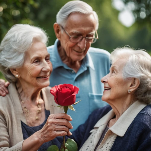 care for the elderly,elderly people,mother and grandparents,caregiver,elderly,pensioners,retirement home,respect the elderly,family care,70 years,older person,old couple,grandparents,holding flowers,floral greeting,elderly person,nursing home,flower arranging,retirement,old country roses,Photography,General,Cinematic