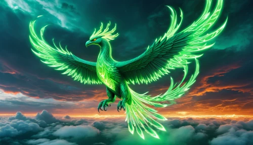 green dragon,firebird,dragon of earth,garuda,gryphon,green bird,pegasus,phoenix,quetzal,patrol,gonepteryx cleopatra,griffin,emerald lizard,fire breathing dragon,green aurora,wyrm,draconic,fantasy picture,basilisk,firebirds,Conceptual Art,Sci-Fi,Sci-Fi 10