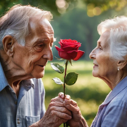 care for the elderly,old couple,elderly people,romantic portrait,floral greeting,caregiver,grandparents,couple - relationship,couple in love,holding flowers,anniversary 50 years,70 years,handing love,elderly,true love symbol,as a couple,romantic scene,beautiful couple,red roses,pensioners,Photography,General,Commercial