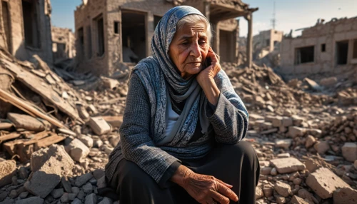 syria,syrian,lost in war,satellite phone,war correspondent,war victims,woman holding a smartphone,building rubble,calamities,six day war,devastation,destroyed city,rubble,children of war,praying woman,destroyed houses,baghdad,plead call upon for help,damascus,fragility,Photography,General,Sci-Fi