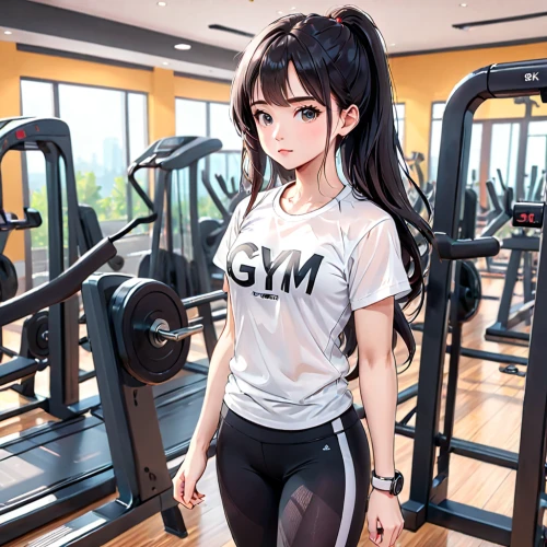gym girl,gym,fitness room,workout,fitness model,fitness professional,sports girl,personal trainer,workout items,gim,honmei choco,work out,exercise machine,exercise,active shirt,fitness,workout equipment,gain,fitness center,lifting,Anime,Anime,General