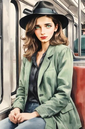 the girl at the station,girl-in-pop-art,woman in menswear,streetcar,travel woman,train ride,flxible metro,metro,silphie,red coat,red poppy on railway,retro woman,woman sitting,depressed woman,girl in a long,jr train,subway,beatnik,train,passenger