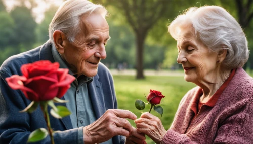 care for the elderly,old couple,elderly people,elderly,couple - relationship,respect the elderly,grandparents,pensioners,older person,couple in love,two people,love couple,retirement home,man and woman,beautiful couple,caregiver,old age,anniversary 50 years,romantic scene,holding flowers,Photography,General,Commercial
