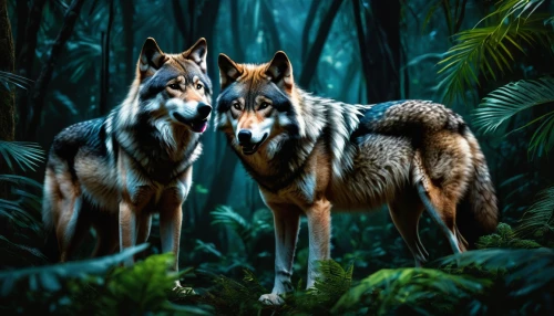 two wolves,wolves,wolf couple,predators,forest animals,huskies,woodland animals,european wolf,wolf pack,hunting dogs,werewolves,german shepards,wolf hunting,wild animals,canines,canis lupus,forest workers,wolf,photomanipulation,fantasy picture,Photography,General,Fantasy