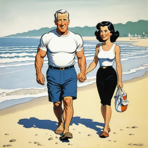 vintage man and woman,old couple,man and wife,retro 1950's clip art,man and woman,pension mark,beach walk,retro cartoon people,vintage boy and girl,pensioners,as a couple,vintage art,50's style,valentine day's pin up,grandparents,roy lichtenstein,fifties,couple - relationship,pensions,people on beach,Illustration,Children,Children 05