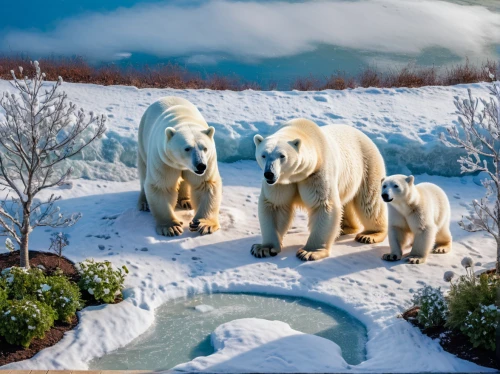 polar bears,ice bears,the polar circle,winter animals,polar bear children,polar bear,snow figures,north pole,snow scene,ice landscape,polar,icebear,schleich,lawn ornament,arctic,snow landscape,global warming,pamukkale,winter wonderland,miniature golf,Photography,General,Natural