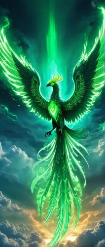 patrol,green bird,green dragon,angel wing,cleanup,green aurora,the archangel,divine healing energy,firebird,angel wings,emerald,gonepteryx cleopatra,uriel,archangel,green,dove of peace,angelology,quetzal,phoenix,winged,Conceptual Art,Sci-Fi,Sci-Fi 10