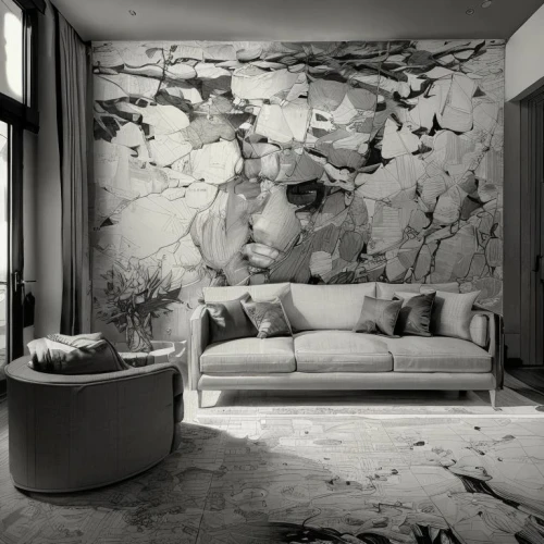 wall plaster,stucco wall,exposed concrete,rough plaster,natural stone,sitting room,limestone wall,living room,quarry stone,background with stones,livingroom,concrete ceiling,stone floor,marble,contemporary decor,great room,stone slab,tisci,wall stone,interior design,Art sketch,Art sketch,Concept