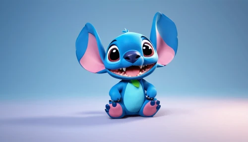 stitch,dumbo,3d model,3d rendered,cute cartoon character,3d render,cinema 4d,disney character,blue elephant,3d modeling,cyan,3d figure,mouse,3d teddy,rimy,smurf figure,big ears,donkey,character animation,lilo,Unique,3D,3D Character