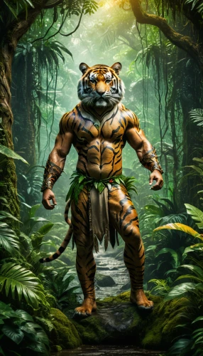 chestnut tiger,king of the jungle,forest king lion,a tiger,tiger png,tigerle,asian tiger,cat warrior,tiger,forest animal,tigers,fantasy picture,forest man,world digital painting,wild cat,royal tiger,fantasy art,tiger cat,young tiger,leopard's bane,Photography,General,Fantasy
