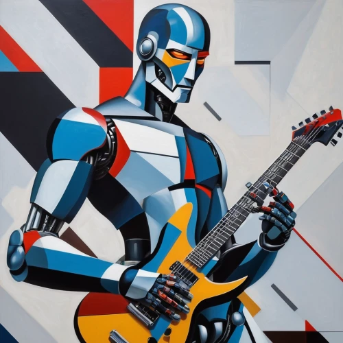 painted guitar,electric guitar,guitar player,cool pop art,jazz guitarist,overtone empire,bass guitar,acoustic-electric guitar,guitarist,blue demon,the guitar,roy lichtenstein,grey fox,epiphone,metal toys,wall,guitar head,clone jesionolistny,ibanez,digiart,Art,Artistic Painting,Artistic Painting 44