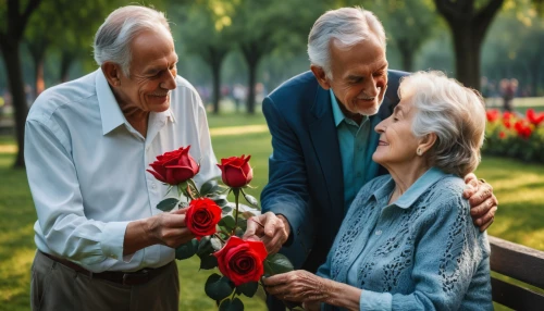 care for the elderly,elderly people,floral greeting,mother and grandparents,holding flowers,flower arranging,old couple,pensioners,bouquets,picking flowers,caregiver,respect the elderly,with a bouquet of flowers,elder berries,red flowers,cemetery flowers,red roses,elderly,grandparents,older person,Photography,General,Fantasy