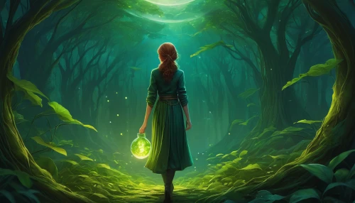 fireflies,fae,mystical portrait of a girl,forest of dreams,fantasy picture,elven forest,faerie,dryad,druid grove,faery,fairy forest,the mystical path,sci fiction illustration,green forest,the enchantress,enchanted forest,firefly,sorceress,forest background,world digital painting,Conceptual Art,Fantasy,Fantasy 17