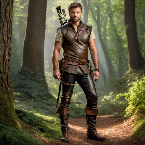 robin hood,wolverine,woodsman,farmer in the woods,king arthur,star-lord peter jason quill,male elf,bow and arrows,gale,male character,god of thunder,chasseur,fantasy warrior,forest man,heroic fantasy,fantasy picture,quarterstaff,digital compositing,thor,hercules,Photography,General,Natural