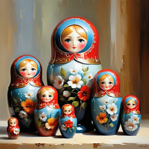 matryoshka doll,russian dolls,matryoshka,russian doll,nesting dolls,nesting doll,porcelain dolls,doll figures,dolls,marzipan figures,painter doll,matrioshka,wooden doll,kewpie dolls,christmas dolls,figurines,kokeshi doll,clay figures,wooden figures,doll figure,Conceptual Art,Oil color,Oil Color 03