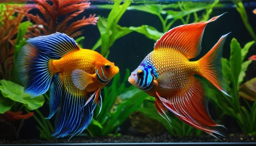 discus fish,discus,ornamental fish,discus cichlid,siamese fighting fish,two fish,fighting fish,betta splendens,tropical fish,fish pictures,betta,beautiful fish,aquarium inhabitants,blue angel fish,tri-color,gold fish,aquarium decor,aquarium fish feed,red and blue,fishes,Photography,General,Natural