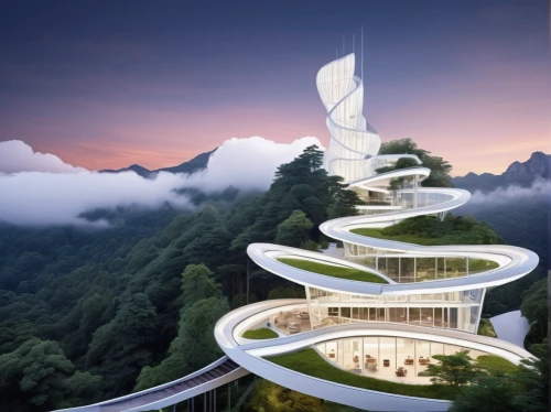 futuristic architecture,chinese architecture,futuristic landscape,guizhou,futuristic art museum,asian architecture,sky space concept,tigers nest,danyang eight scenic,chongqing,residential tower,eco hotel,electric tower,sky apartment,floating island,modern architecture,yuanyang,bird tower,eco-construction,japanese architecture,Photography,General,Realistic