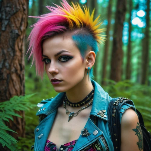 punk,mohawk,punk design,streampunk,mohawk hairstyle,pixie-bob,feathered hair,fae,pixie,faery,pompadour,faerie,goth subculture,grunge,bluejay,rockabilly style,woodpecker,renegade,splintered,cyberpunk,Photography,General,Realistic