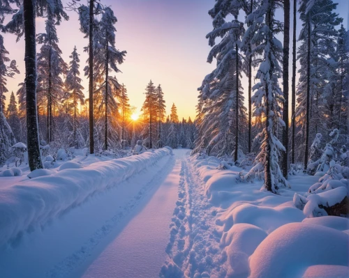 finnish lapland,lapland,winter forest,snowy landscape,snow trail,winter landscape,snow landscape,winter morning,finland,winter light,coniferous forest,winter background,russian winter,deep snow,fir forest,winter magic,slowinski national park,temperate coniferous forest,snow scene,nordic skiing,Photography,General,Realistic