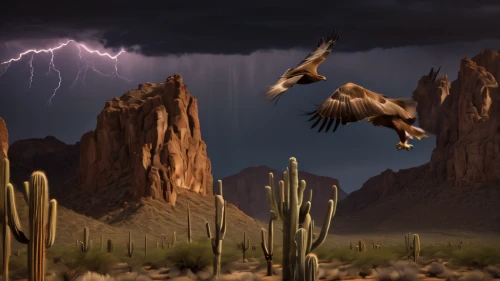 desert buzzard,chukar,antelope squirrels,chukar partridge,mountain hawk eagle,parabuteo unicinctus,eagle illustration,birds in flight,steppe eagle,falconiformes,steppe buzzard,monsoon banner,mesquite flats,sonoran desert,animal migration,bird flight,desert landscape,digital compositing,guards of the canyon,vultures,Photography,Documentary Photography,Documentary Photography 01