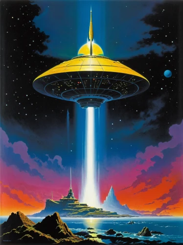 flying saucer,ufo,ufos,saucer,ufo intercept,starship,voyager golden record,brauseufo,alien ship,futuristic landscape,unidentified flying object,science fiction,ufo interior,extraterrestrial life,science-fiction,heliosphere,voyager,close encounters of the 3rd degree,alien invasion,space ship,Conceptual Art,Sci-Fi,Sci-Fi 18