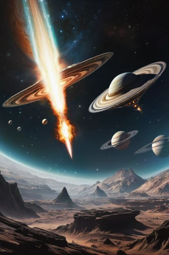 asteroids,sci fiction illustration,space art,alien planet,exoplanet,alien world,extraterrestrial life,planetary system,futuristic landscape,alien invasion,asteroid,space ships,planets,binary system,fire planet,sci fi,asterales,spaceships,planet eart,federation,Conceptual Art,Sci-Fi,Sci-Fi 05