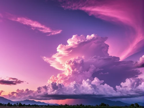 calbuco volcano,purple landscape,a thunderstorm cell,thunderhead,cloud formation,thunderclouds,thunderheads,rainbow clouds,cumulus nimbus,purple and pink,cloud image,atmospheric phenomenon,towering cumulus clouds observed,cloud mountains,dramatic sky,storm clouds,epic sky,cumulonimbus,cloudscape,thundercloud,Photography,General,Realistic