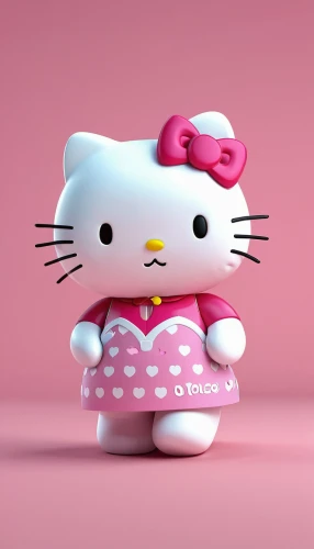 cute cartoon character,doll cat,pink cat,the pink panter,cat kawaii,cute cat,3d figure,dribbble,cute cartoon image,3d model,lucky cat,pink background,japanese kawaii,plush figure,soft toy,soft robot,cartoon cat,heart pink,blossom kitten,cute animal,Unique,3D,3D Character