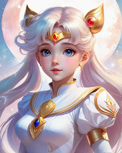 lux,constellation unicorn,fantasy portrait,luna,star mother,eris,lunar,zodiac sign libra,lakshmi,fantasia,ursa,kitsune,goddess of justice,elza,custom portrait,yang,zodiac sign gemini,cg artwork,sailor,cassiopeia,Illustration,Realistic Fantasy,Realistic Fantasy 01