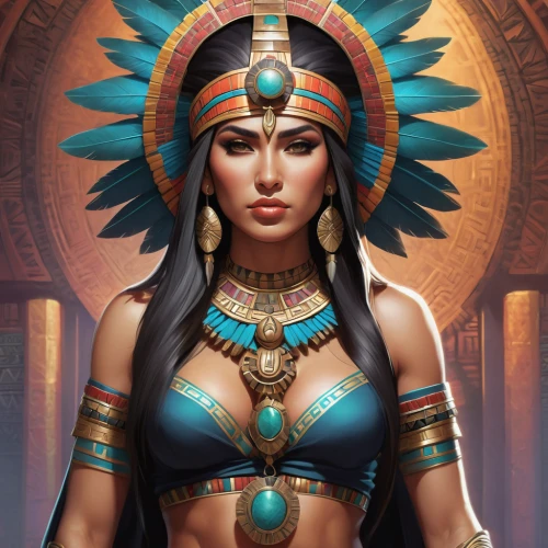 cleopatra,ancient egyptian girl,pharaonic,ancient egyptian,ancient egypt,horus,egyptian,priestess,pharaoh,pocahontas,artemisia,warrior woman,aztec,karnak,athena,pharaohs,headdress,tutankhamun,sphinx pinastri,tutankhamen,Conceptual Art,Fantasy,Fantasy 03