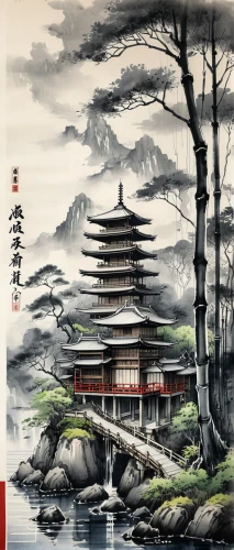 cool woodblock images,oriental painting,chinese art,japanese art,chinese architecture,chinese digital paper,asian architecture,forbidden palace,japan landscape,woodblock prints,japanese background,japanese architecture,hwachae,tsukemono,kimono digital paper,honzen-ryōri,xi'an,shinto,jeongol,yunnan,Illustration,Paper based,Paper Based 30