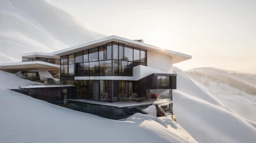 house in mountains,house in the mountains,winter house,snow house,snow roof,snowhotel,avalanche protection,dunes house,snow shelter,cubic house,snow cornice,mountain hut,alpine style,snow slope,snow mountain,the cabin in the mountains,ski resort,cube house,inverted cottage,beautiful home,Architecture,General,Masterpiece,None