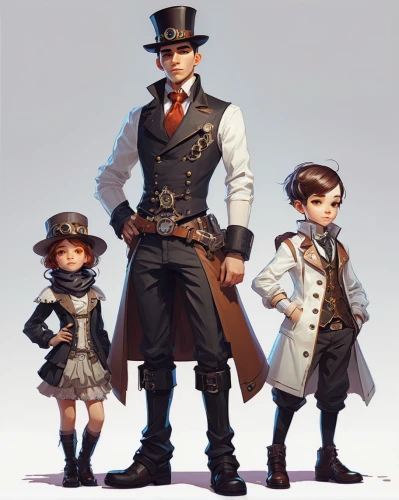steampunk,three masted,nautical children,sparrows family,gentleman icons,poppy family,the dawn family,victorian style,the victorian era,herring family,victorian fashion,pirates,pilgrims,boy's hats,sea scouts,sheriff,violin family,game illustration,oleaster family,nightshade family,Conceptual Art,Fantasy,Fantasy 19