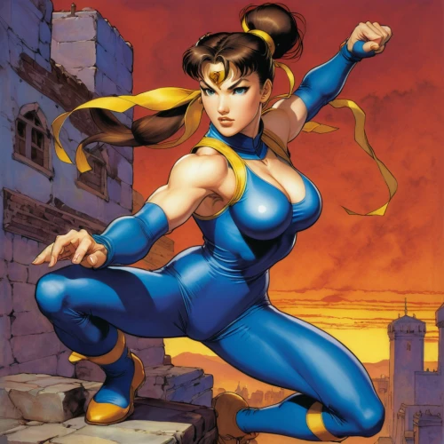 super heroine,sprint woman,goddess of justice,marvel comics,x men,symetra,jean button,wonderwoman,widowmaker,super woman,x-men,lasso,fantasy woman,blue snake,head woman,muscle woman,wonder woman city,wasp,mulan,comic character,Illustration,Realistic Fantasy,Realistic Fantasy 04