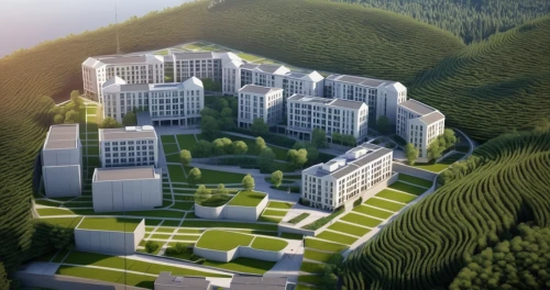 building valley,danyang eight scenic,shenzhen vocational college,eco hotel,eco-construction,bendemeer estates,yuanyang,hotel complex,3d rendering,golf hotel,appartment building,greenforest,new housing development,solar cell base,hahnenfu greenhouse,bulding,biotechnology research institute,green valley,guizhou,residences,Photography,General,Realistic
