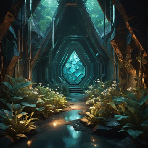 terrarium,hall of the fallen,threshold,elven forest,druid grove,blue cave,chamber,underwater oasis,forest glade,ice cave,diamond lagoon,cave,underground lake,dungeon,dungeons,fantasy landscape,fractal environment,sanctuary,tunnel of plants,aquarium,Photography,General,Natural