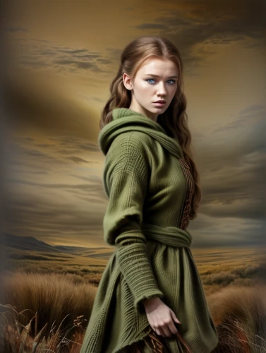 little girl in wind,digital compositing,girl in a long,portrait background,girl in a historic way,image manipulation,mystical portrait of a girl,fantasy portrait,photo manipulation,girl walking away,young woman,photoshop manipulation,celtic queen,girl on the dune,photo painting,girl in cloth,celtic woman,world digital painting,woman walking,fantasy picture