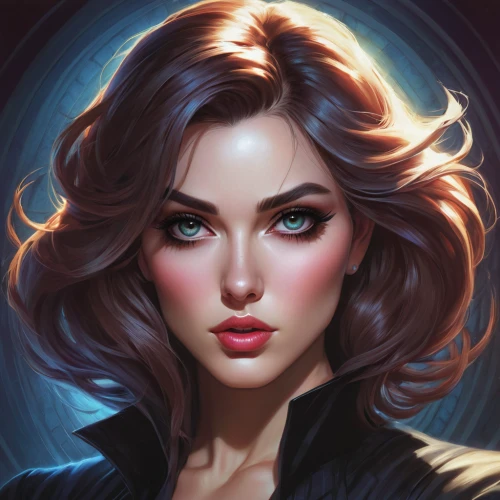 fantasy portrait,world digital painting,portrait background,romantic portrait,digital painting,scarlet witch,game illustration,femme fatale,custom portrait,sci fiction illustration,cg artwork,transistor,rosa ' amber cover,fantasy art,black widow,woman face,sorceress,girl portrait,mystical portrait of a girl,bouffant,Conceptual Art,Fantasy,Fantasy 03