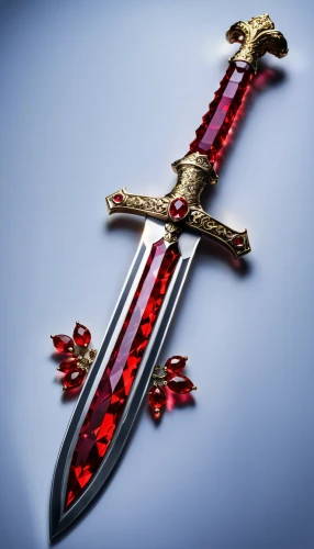king sword,sword,scabbard,templar,excalibur,blood icon,dagger,hunting knife,pure-blood arab,swords,bowie knife,scepter,ranged weapon,samurai sword,centurion,heraldic shield,red banner,thermal lance,accolade,sward