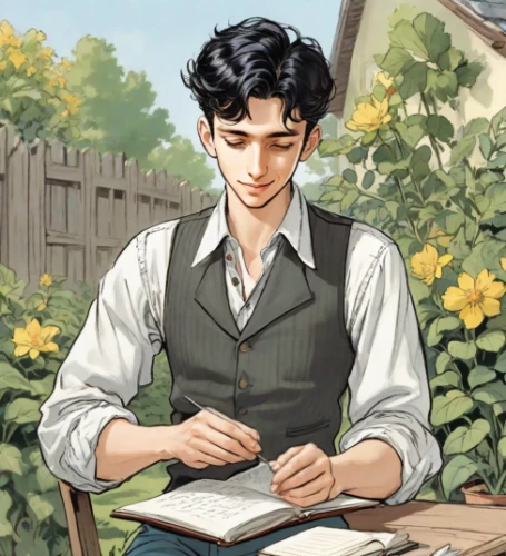 bunches of rowan,rowan,gardening,work in the garden,author,apothecary,garden work,ferdinand,book illustration,robert harbeck,clove garden,picking flowers,tutor,bookworm,the son of lilium persicum,game illustration,coloring,craftsman,eading with hands,scholar