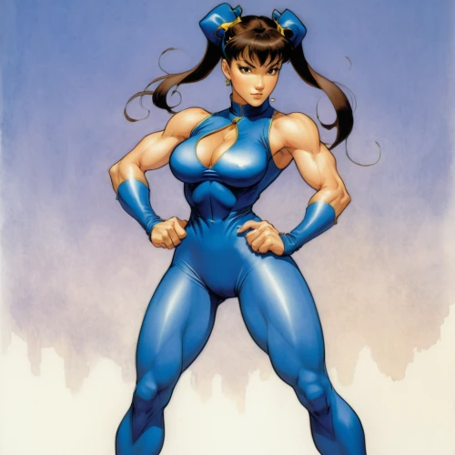 muscle woman,blue snake,sprint woman,blue demon,ronda,widowmaker,mari makinami,goddess of justice,blue hawaii,lady honor,strong woman,nikuman,sapphire,super heroine,gentiana,sega,sanshou,alacart,neo geo,asuka langley soryu,Illustration,Realistic Fantasy,Realistic Fantasy 04