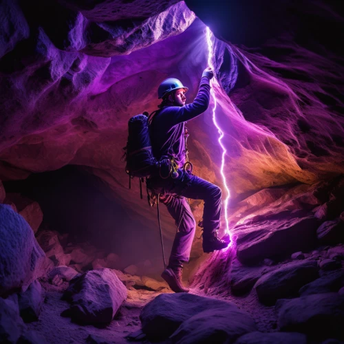 cave tour,wall,caving,slot canyon,zion,canyoning,lava tube,purple background,purple,purple wallpaper,mountain guide,chasm,ultraviolet,lava cave,via ferrata,uv,man holding gun and light,explorer,drawing with light,cave,Photography,General,Fantasy