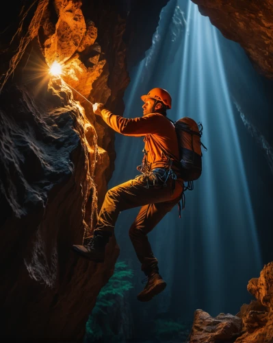 canyoning,caving,cave tour,descent,aquanaut,speleothem,pit cave,lava cave,cave on the water,cave,visual effect lighting,mountain guide,digital compositing,lava tube,cenote,mining,mountain rescue,miner,chasm,free solo climbing,Photography,General,Fantasy