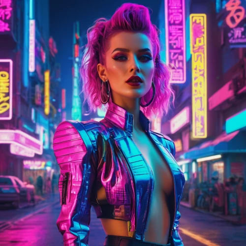 cyberpunk,neon body painting,neon lights,neon,80s,neon arrows,retro woman,neon light,retro girl,futuristic,neon makeup,80's design,neon colors,neon cocktails,neon candies,neon coffee,bolero jacket,neon sign,1980's,hk,Conceptual Art,Sci-Fi,Sci-Fi 27