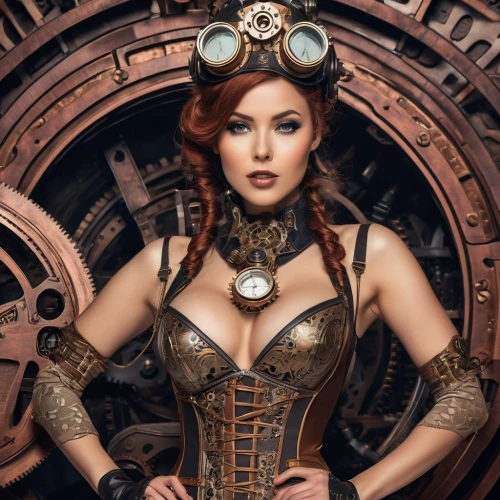 steampunk,steampunk gears,clockmaker,transistor,clockwork,victorian lady,victorian style,celtic queen,mechanical,watchmaker,cogs,gears,biomechanical,vintage woman,the enchantress,cog,cosplay image,antiquariat,athena,minerva,Conceptual Art,Fantasy,Fantasy 25